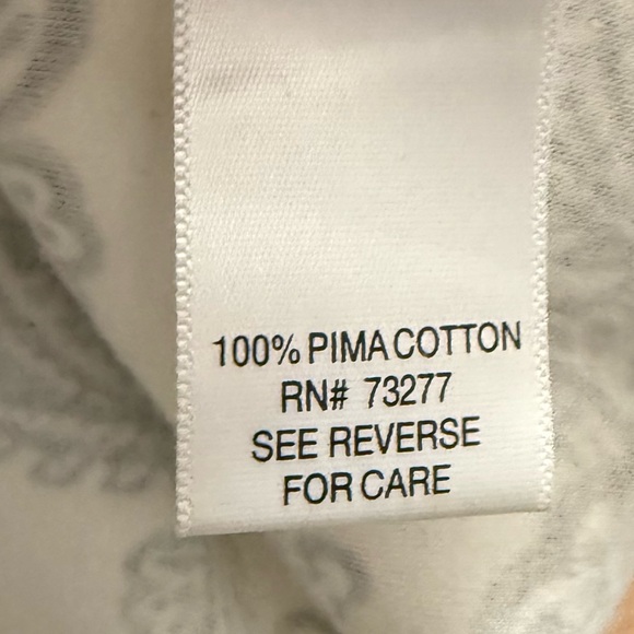 Croft & Barrow Women's Pima Cotton T-Shirt Top Scoop Neck, Black & White Paisley - Picture 4 of 5